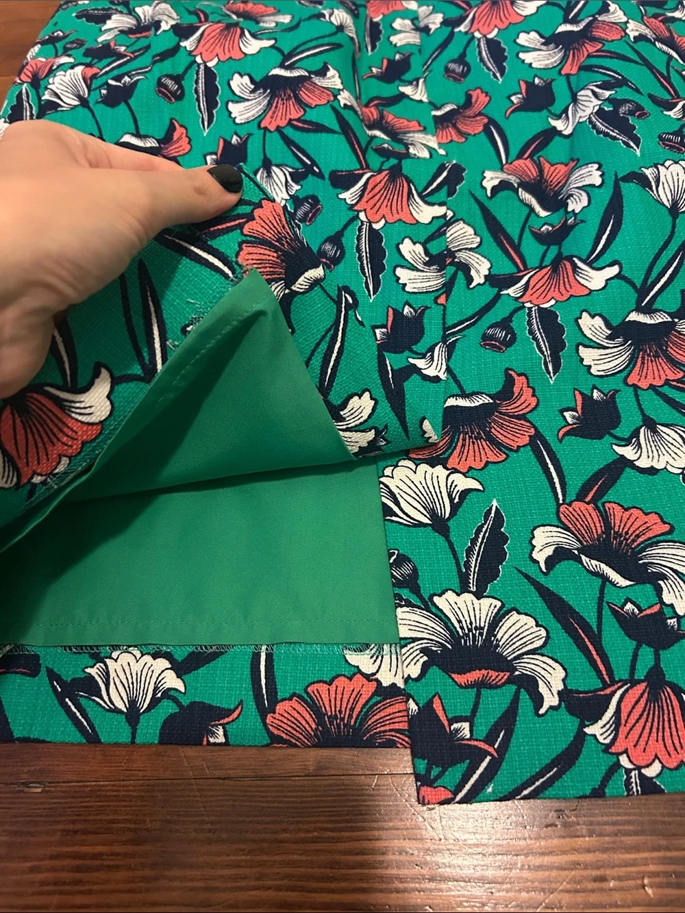 J. Crew Green Floral Print Pencil Skirt - 6, NWOT